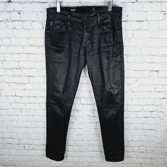 AG ADRIANO GOLDSCHMIED | The Dylan slim skinny coated stretch denim jeans - Picture 4 of 10